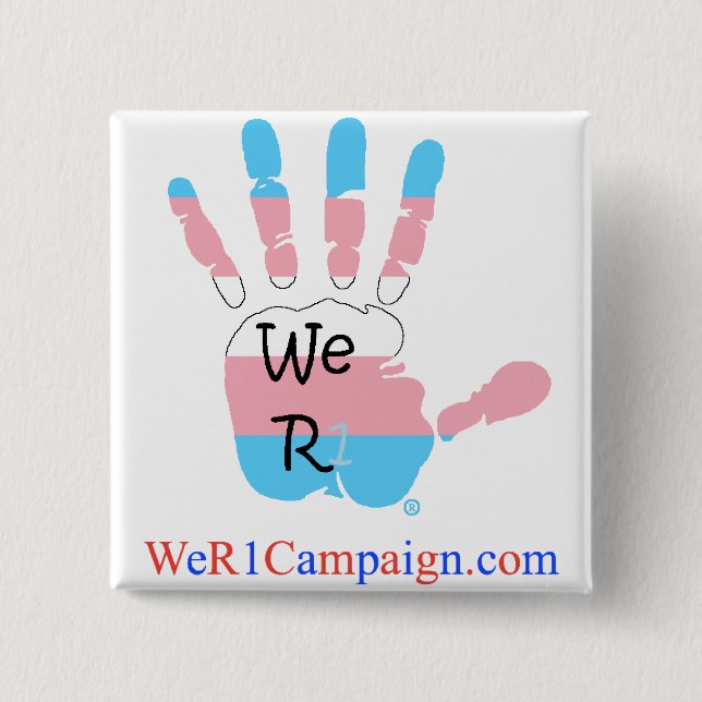 Wir Handknopf des Transgender-R1 Button (Vorderseite)