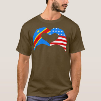 Wir Heart Congo USA Multinationales Patriot Flag S T-Shirt