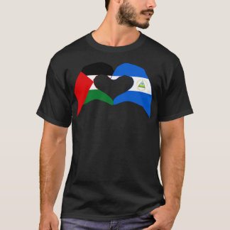 Wir Heart Palestina Nicaragua Patriot Flag Serie T-Shirt