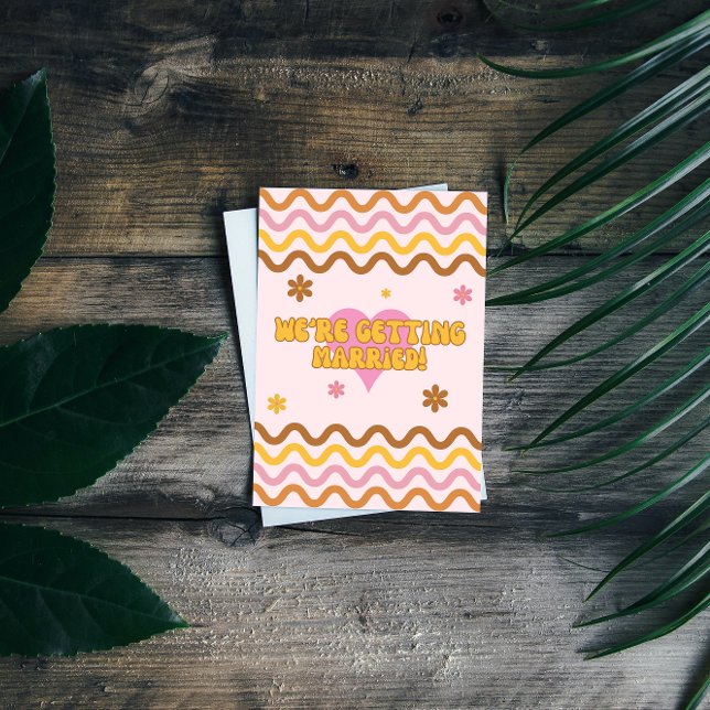 Wir heiraten Blume Power 60er 70er Jahre Retro Einladung (Von Creator hochgeladen)