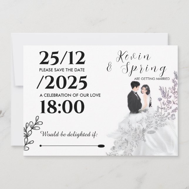 Wir heiraten einladung (Vorderseite)
