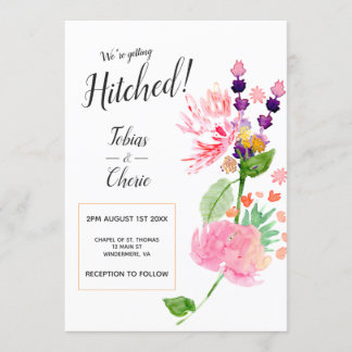 Wir heiraten Florale Hochzeit Einladung