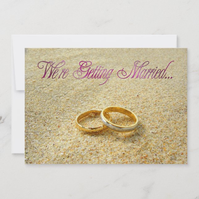 Wir heiraten Hochzeit Einladung (Vorderseite)