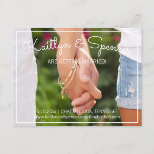 Wir heiraten Hochzeits-Foto zur Vorabanzeige Ankündigungspostkarte