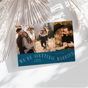 Wir heiraten Mehrfachfoto Türkis Save The Date