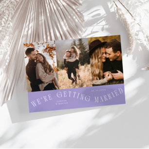 Wir heiraten Multi-Foto Lila Save The Date