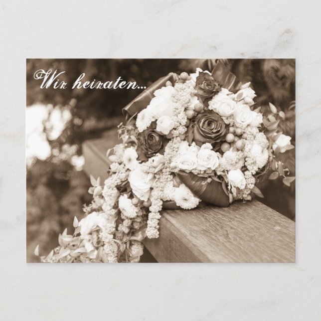 Wir heiraten... postkarte (Vorderseite)