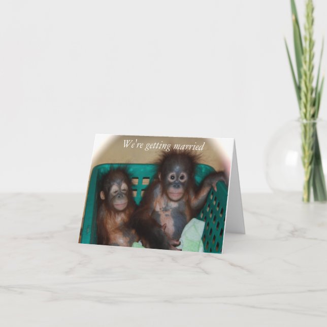 Wir heiraten süß und whimsical ankündigung (Vorderseite)