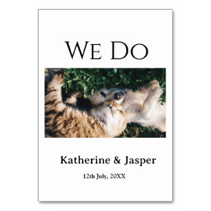 Wir heiraten Verlobung Haustier Name Foto Datum Pa Tischnummer