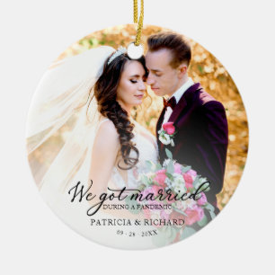 Wir heirateten während einer Pandemie Photo Chic S Keramik Ornament