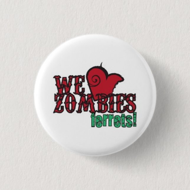 wir Herzzombiefrettchen Button (Vorderseite)