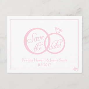 Wir Hochzeit speichern das Datum Postkarte (weiß)