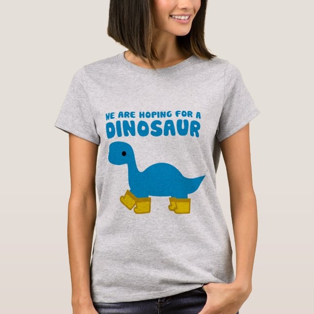 Wir hoffen auf einen Dinosaurier: Brontosaurus T-Shirt (Vorderseite)