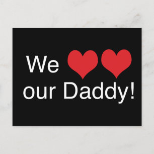 Wir hören Daddy Postkarte