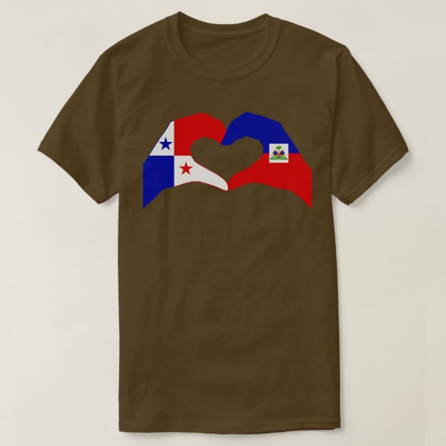 Wir hören Panama Haiti Multinational Patriot Flag  T-Shirt (Design vorne)