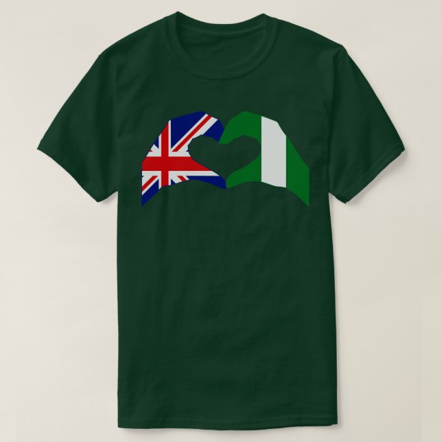 Wir hören UK Nigeria Patriot Flag Serie T-Shirt (Design vorne)