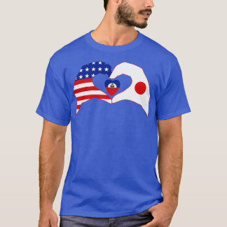 Wir hören USA Japan Haiti Multinationaler Patriot  T-Shirt