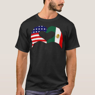 Wir hören USA Mexico Patriot Flag Serie T-Shirt