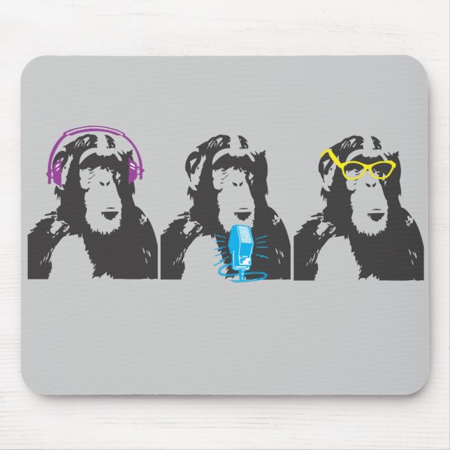 Wir hören, wir sprechen, wir sehen Dinge Mousepad (Vorne)