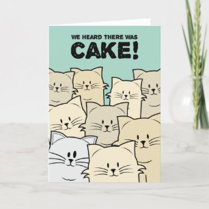 Wir hörten, es sei Kuchen! - Farbe - Geburtskarte Dankeskarte