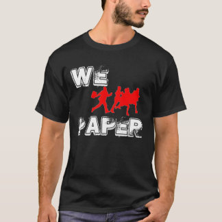 Wir jagen Papierschwarzes T-Shirt