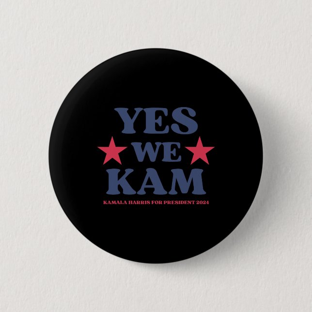 Wir Kam Präsident Kamala Harris 47 Frau Präsidenti Button (Vorderseite)