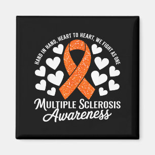 Wir kämpfen als eine Orange Ribbon Multiple Sklero Magnet