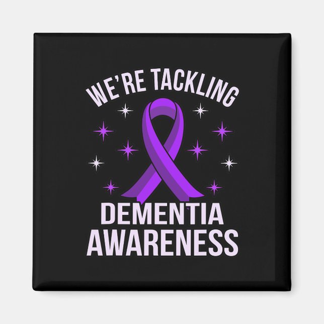 Wir kämpfen gegen Demenzerkrankungen Alzheimer's P Magnet (Vorne)