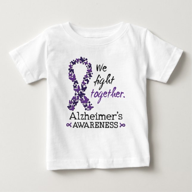 Wir kämpfen gemeinsam - Alzheimer-Bewusstsein Baby T-shirt (Vorderseite)