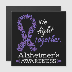 Wir kämpfen gemeinsam - Alzheimer-Bewusstsein Magnetkarte