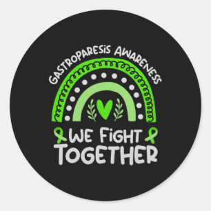 Wir kämpfen gemeinsam _ Gastroparesis Awareness Co Runder Aufkleber