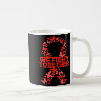 Wir kämpfen gemeinsam Herzkrankheiten Aufklärungs  Kaffeetasse