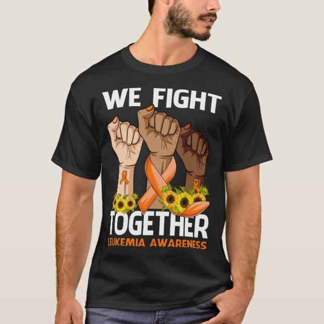 Wir kämpfen gemeinsam mit LEUKEMIA AWARENESS Sonne T-Shirt (Vorderseite)