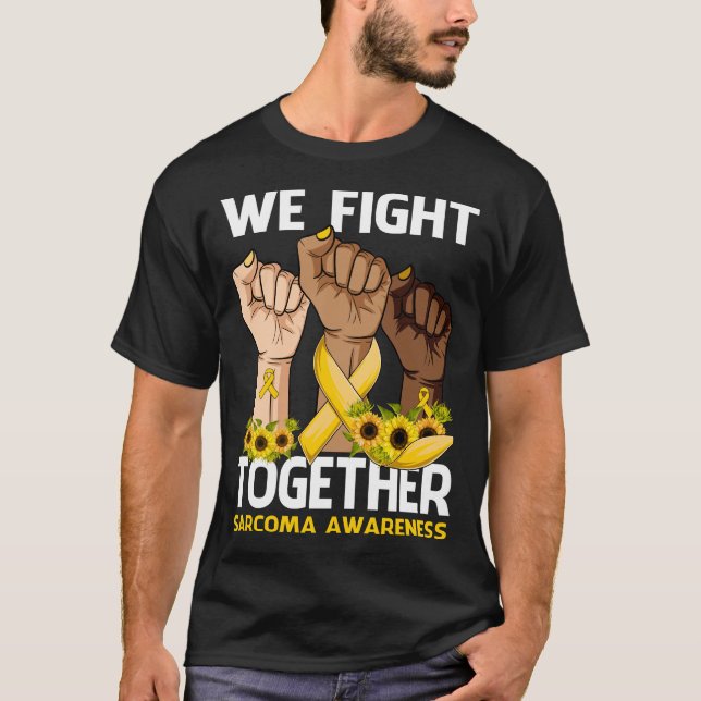 Wir kämpfen gemeinsam mit SARCOMA AWARENESS Sonnen T-Shirt (Vorderseite)