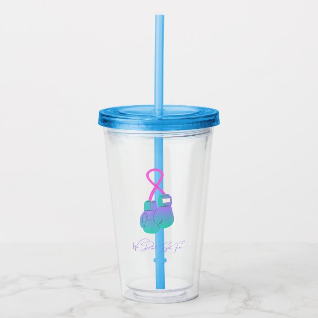 Wir kämpfen nicht fair acryltrinkbecher (Vorderseite)