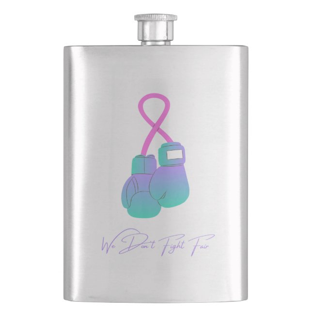 Wir kämpfen nicht fair flachmann (Vorderseite)