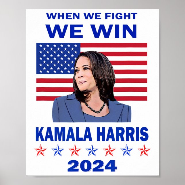 Wir kämpfen um Erfolg - Kamala Harris 2024 Poster (Vorne)