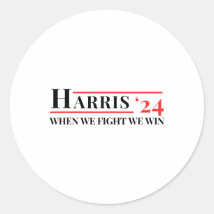 Wir kämpfen um Kamala 24 Harris 2024 Patriotic Me Runder Aufkleber