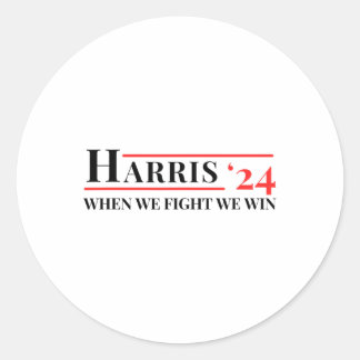 Wir kämpfen um Kamala 24 Harris 2024 Patriotic Me Runder Aufkleber