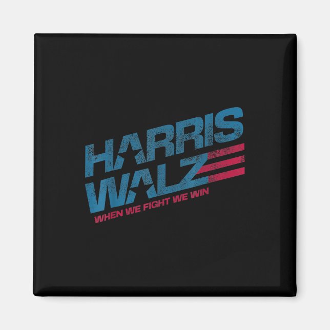 Wir kämpfen um Kamala Harris Cat Lady Boho Magnet (Vorne)