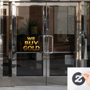 Wir kaufen Gold Edelmetalle Shop Tür Fensteraufkleber