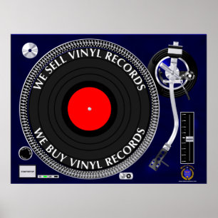WIR KAUFEN VINYL-PLATTEN POSTER
