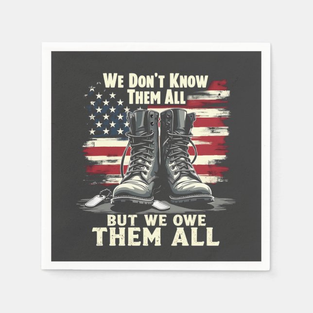 Wir kennen sie nicht alle, aber wir besitzen sie a serviette (Vorderseite)