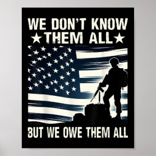 Wir kennen sie nicht alle, aber wir schulden sie a poster