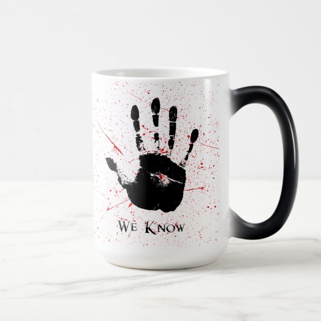 wir kennen Tasse, farbverändernde Tasse mit Hand (Rechts)