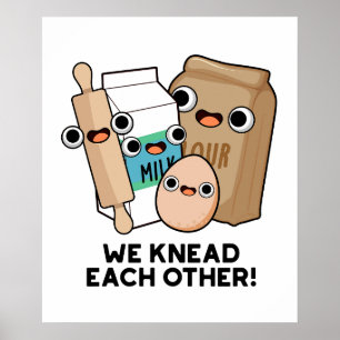 Wir kneten einander einen lustigen Backpuffer Poster