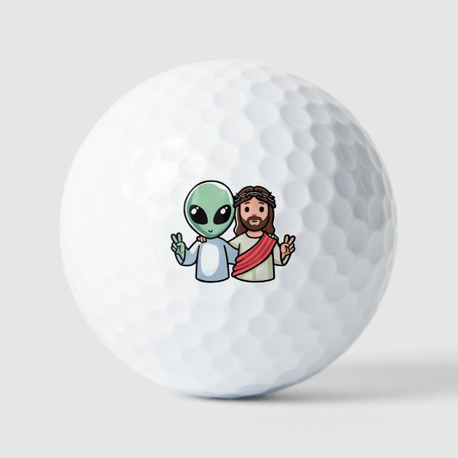Wir kommen in Frieden Golfball (Vorderseite)