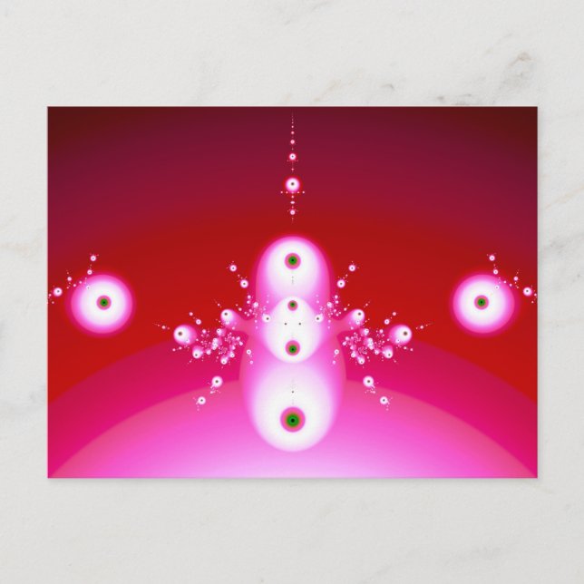 Wir kommen in Frieden Niedliche Abstrakte Außerird Postkarte (Vorderseite)