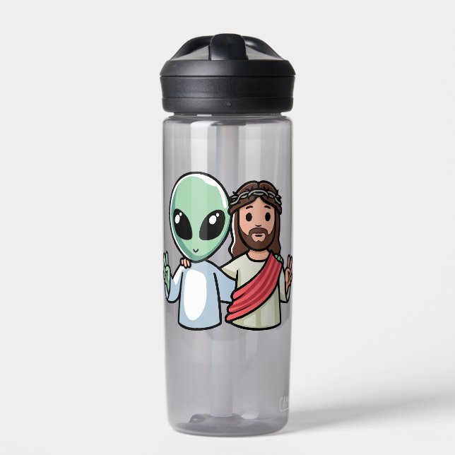 Wir kommen in Frieden Trinkflasche (Vorderseite)