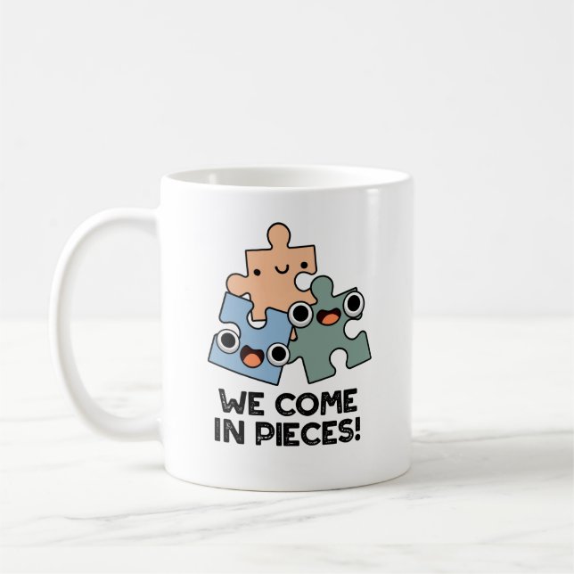 Wir kommen in Pieces Funny Jigsaw Pub Kaffeetasse (Links)